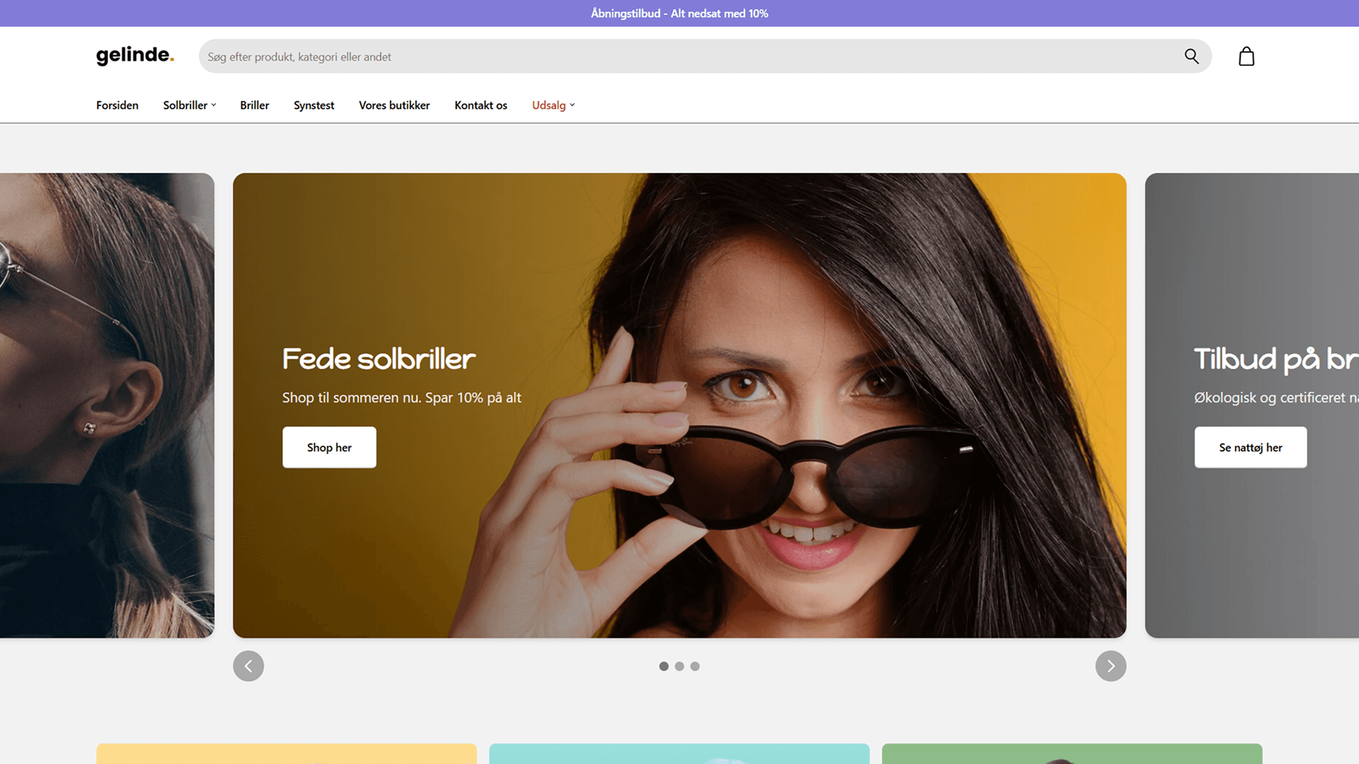 Få udviklet en ny, moderne og responsiv webshop til briller og solbriller