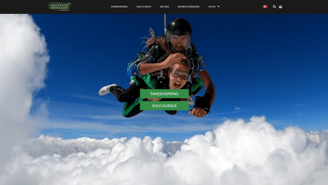 Hjemmeside til DropZoneDenmark